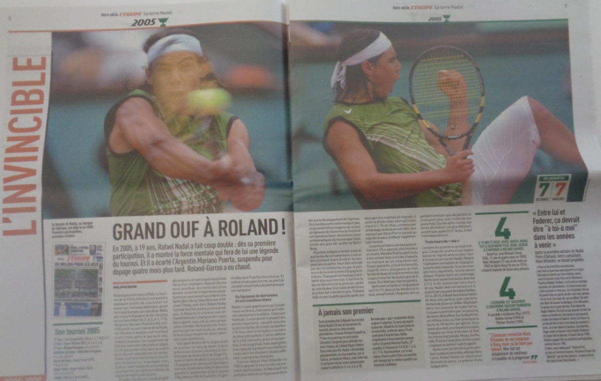 Journal l'équipe 26/05/2025 Sa terre Nadal - Rafael Nadal - Numéro Hors Série - Tennis - Vue 5 - Journal L'Équipe