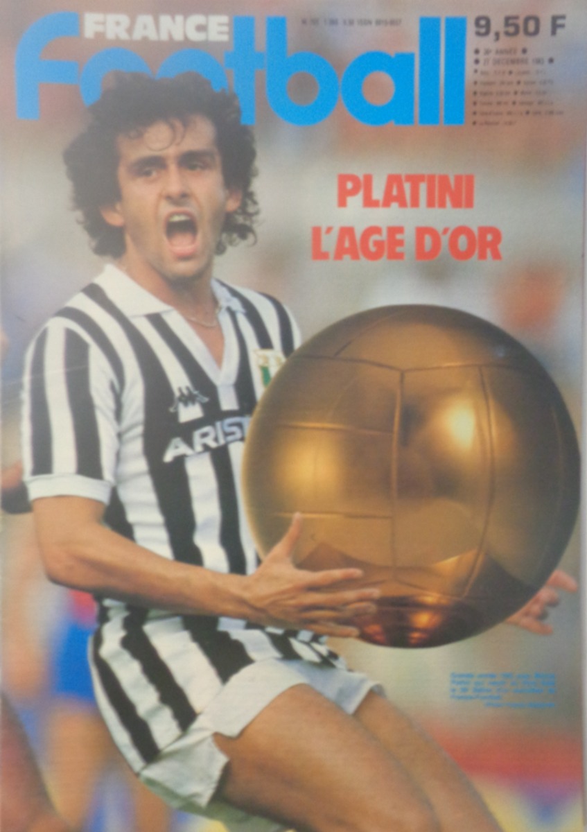 France Football décembre 1984 Michel Platini Ballon d'or 84 - Football authentique - Revue Vintage