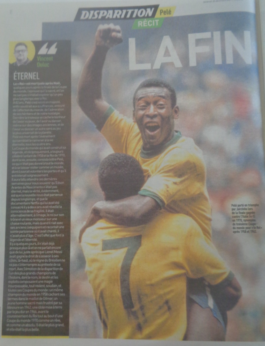 Journal l'équipe 30/12/2022 Pelé - il était un Roi - Hommage - Vue 2 - Journal L'Équipe