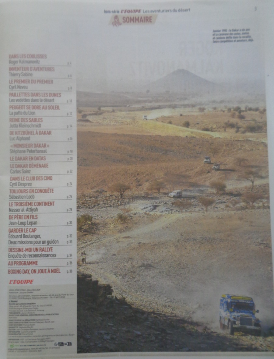 Journal l'équipe décembre 2025 Les aventuriers du désert depuis 1979 - Paris Dakar - Hors série - Vue 2 - Journal L'Équipe