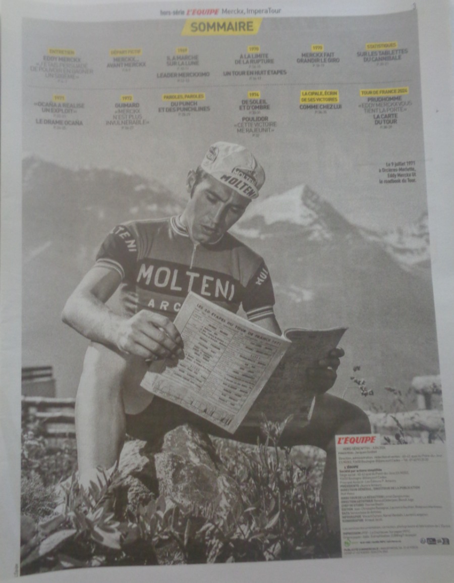 Journal l'équipe juillet 2024 Eddy Merckx “le Cannibale” - Hors série - Vue 2 - Journal L'Équipe