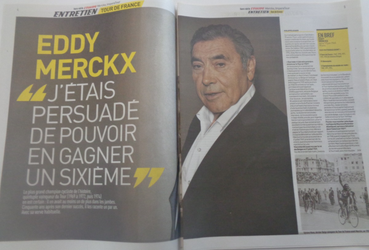Journal l'équipe juillet 2024 Eddy Merckx “le Cannibale” - Hors série - Vue 3 - Journal L'Équipe