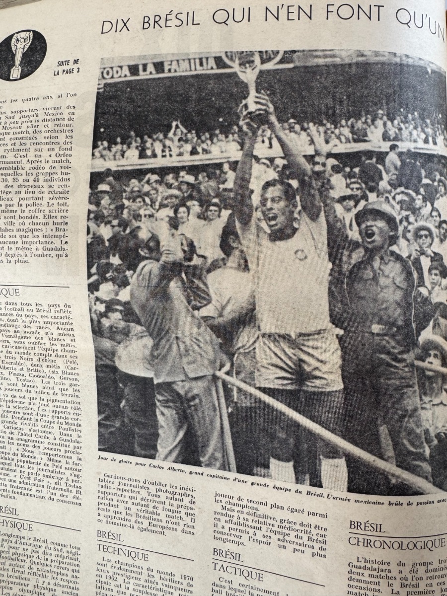 France Football Finale de rêve Brésil / Italie Coupe du Monde 1970 - Vue 2 - Football