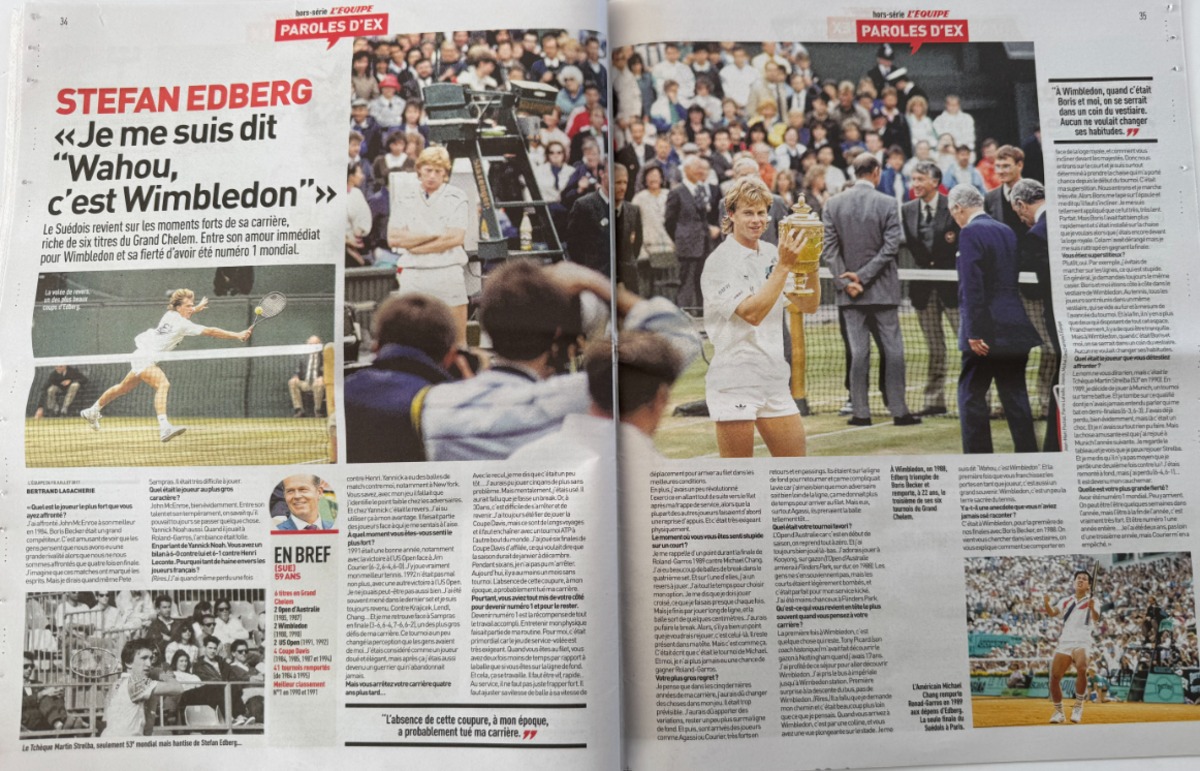 Journal l'équipe janvier 2025 Hors série - Paroles d'ex - Tennis - Vue 5 - Journal L'Équipe