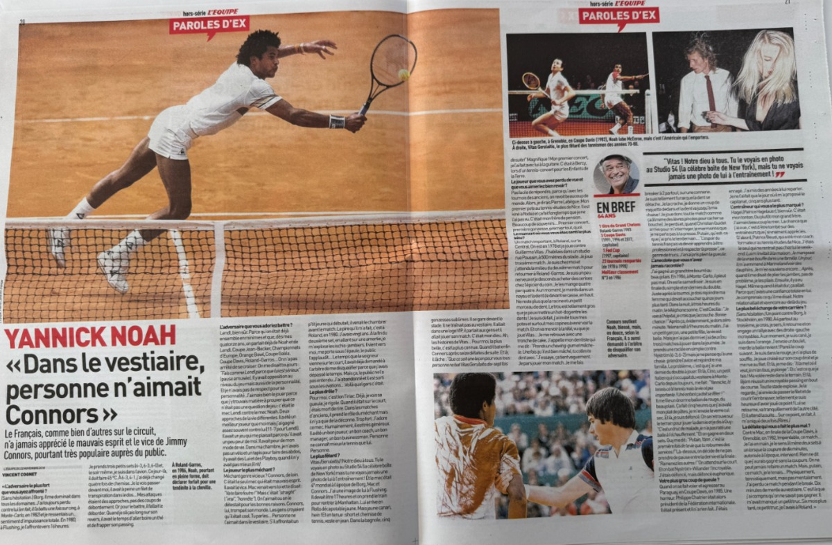 Journal l'équipe janvier 2025 Hors série - Paroles d'ex - Tennis - Vue 6 - Journal L'Équipe