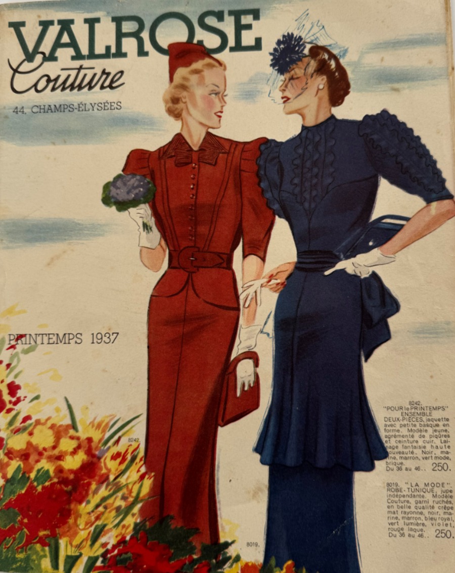 Catalogue Valrose couture, mode, Champs Élysées, 1937 - Grands Magasins authentique - Revue Vintage
