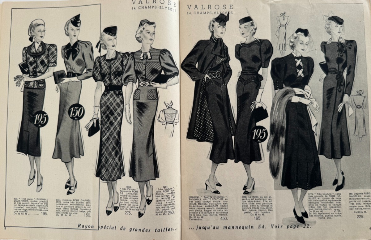 Catalogue Valrose couture, mode, Champs Élysées, 1937 - Vue 3 - Grands Magasins