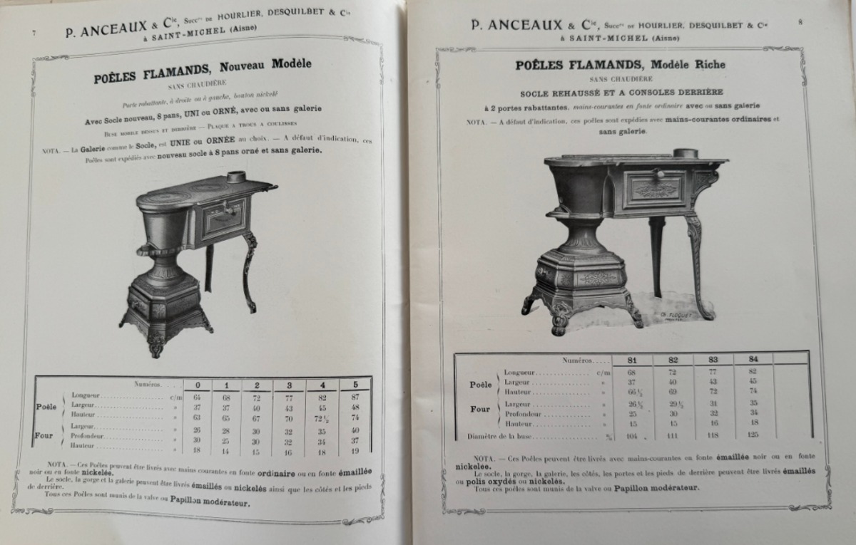 Catalogue Fonderie Hourlier, Anceaux, Desquilbet et Cie - Saint Mihiel - Aisne - année 1913 - Vue 2 - Divers