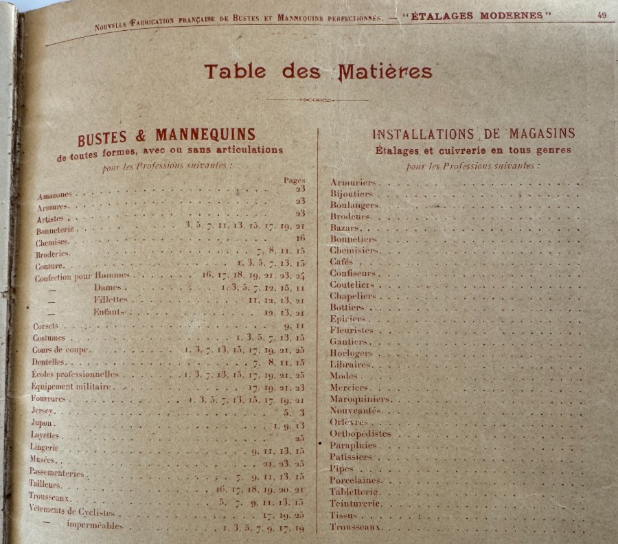 Catalogue d'étalages - construction pour vitrine de magasin - mannequins - buste - non Siégel - couverture art nouveau - Vue 7 - Divers