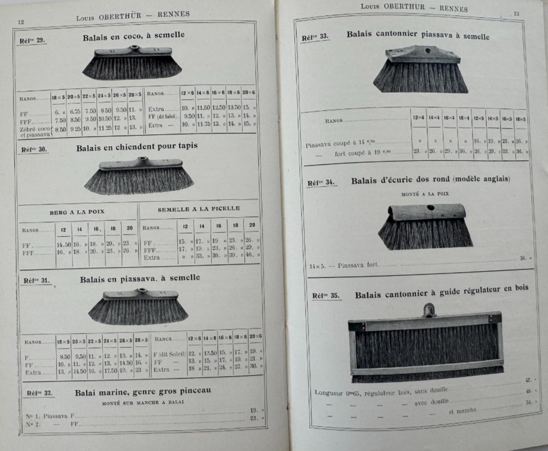 Catalogue manufactures de brosses et soies - Louis Oberthür - Rennes - Vue 2 - Divers