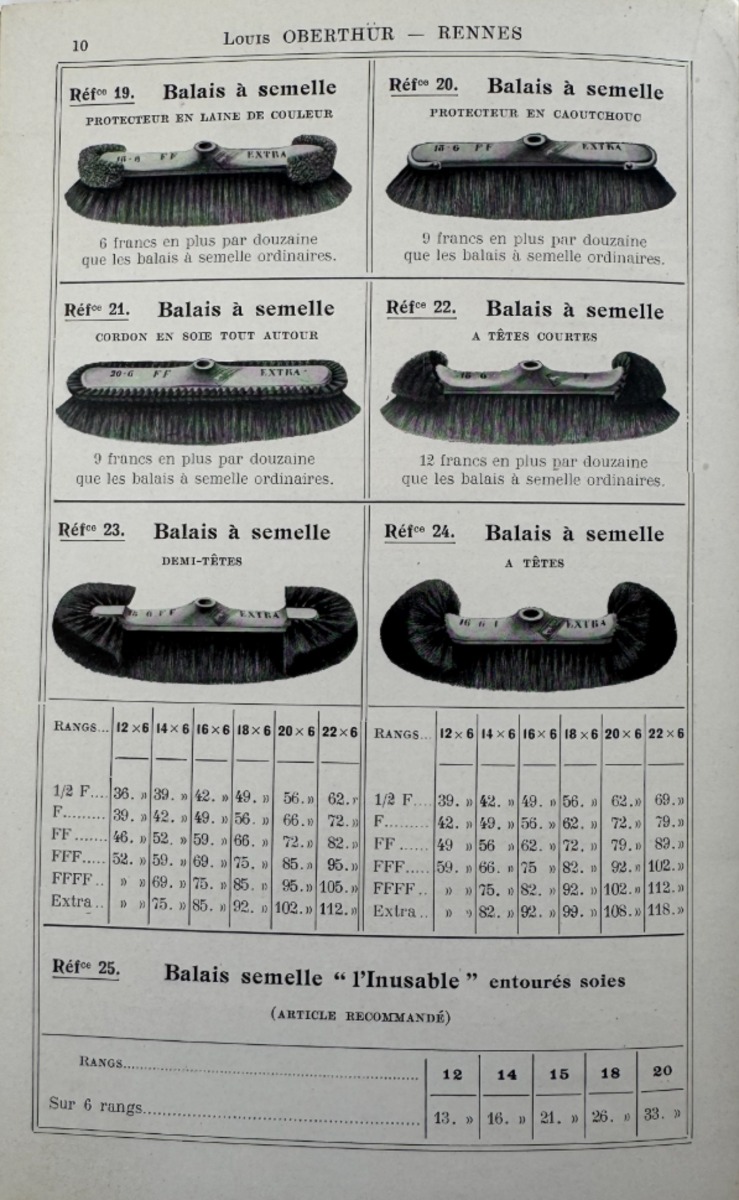 Catalogue manufactures de brosses et soies - Louis Oberthür - Rennes - Vue 3 - Divers