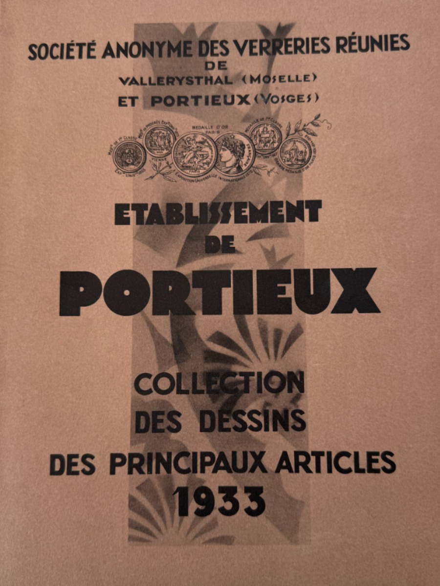 Catalogue Verrerie Portieux Vallerysthal 1933 verre opaline sucrier - Vosges - Divers authentique - Revue Vintage
