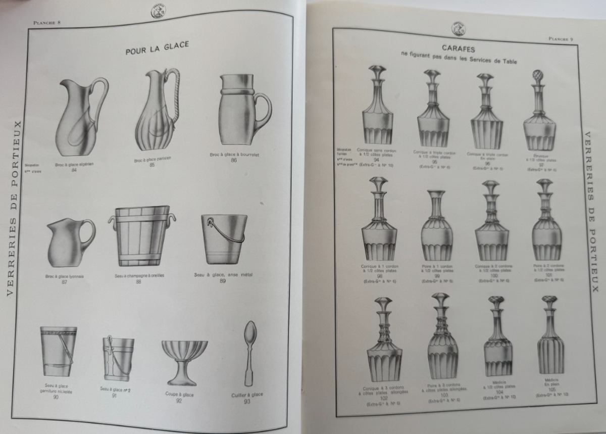 Catalogue Verrerie Portieux Vallerysthal 1933 verre opaline sucrier - Vosges - Vue 4 - Divers