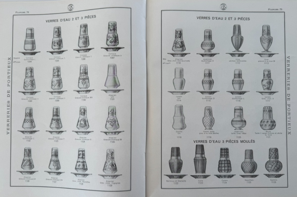 Catalogue Verrerie Portieux Vallerysthal 1933 verre opaline sucrier - Vosges - Vue 8 - Divers