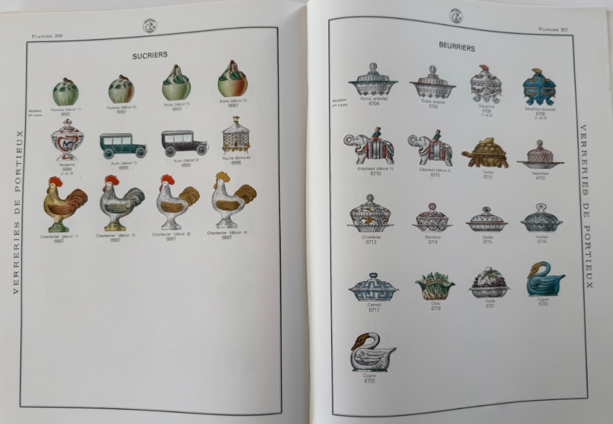 Catalogue Verrerie Portieux Vallerysthal 1933 verre opaline sucrier - Vosges - Vue 11 - Divers