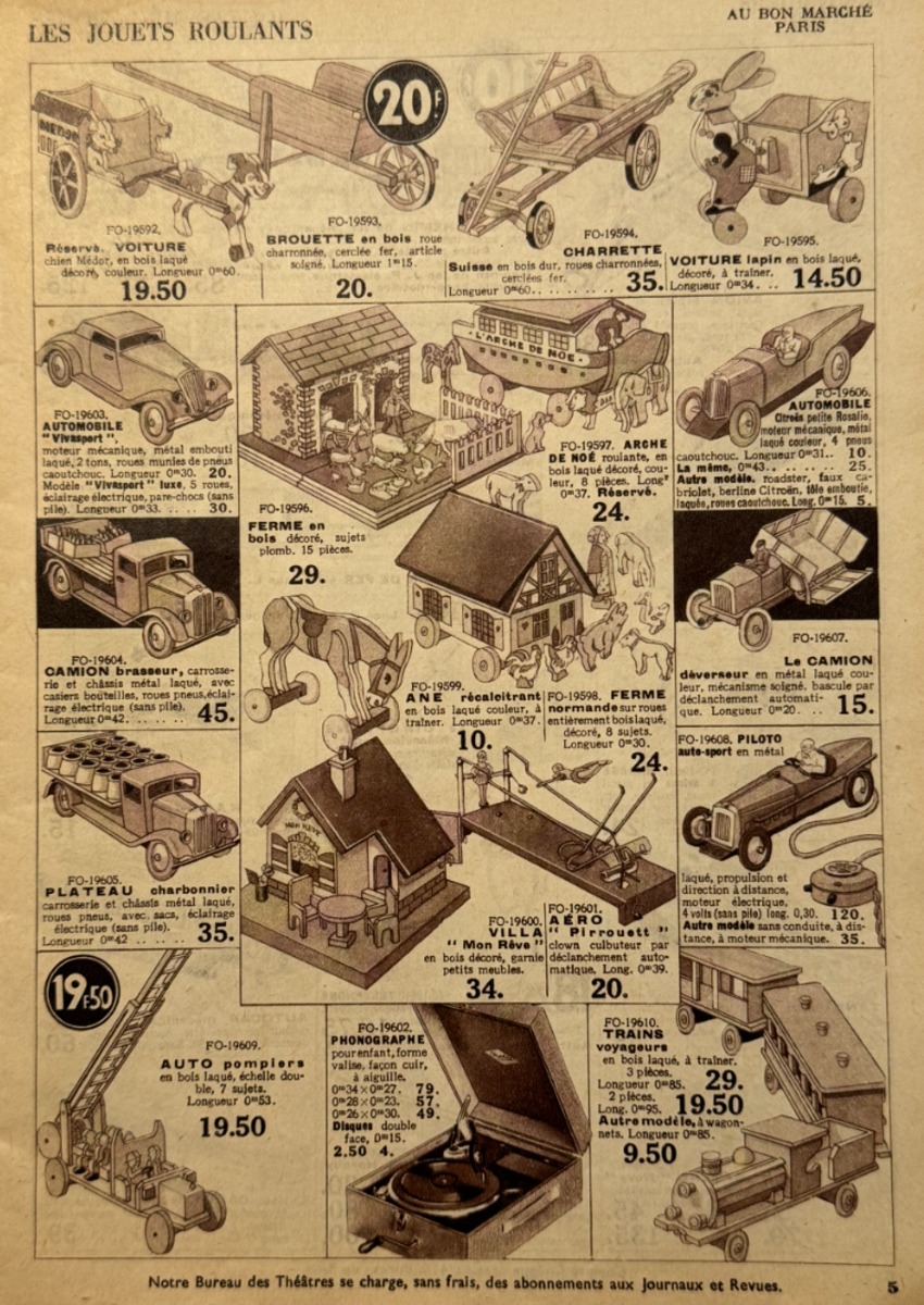 Catalogue jouets au bon Marché - 1935 - Vue 5 - Grands Magasins