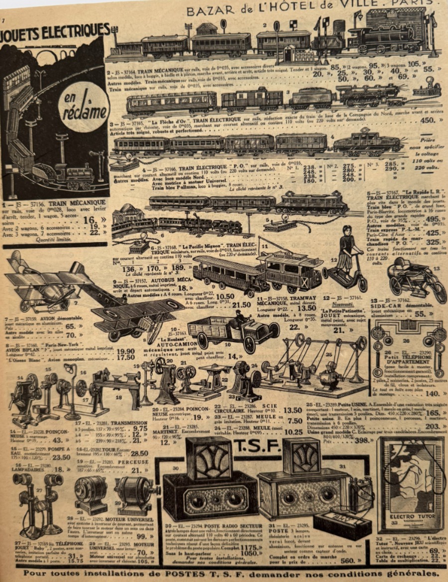 Catalogue jouets Bazar de l'hôtel de ville - 1931 - Etrennes - Vue 6 - Divers