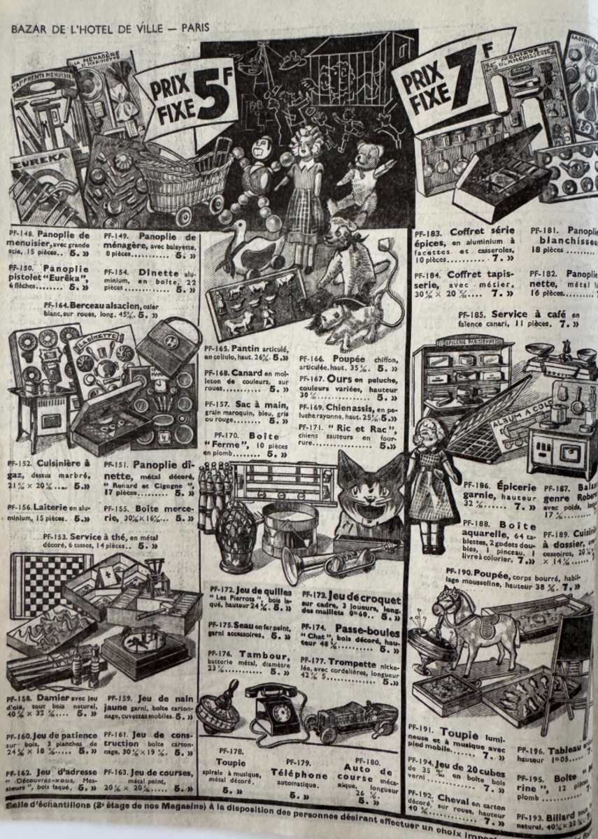 Catalogue jouets Bazar de l'hôtel de ville - 1937 - Etrennes - Poupée - Vue 4 - Divers