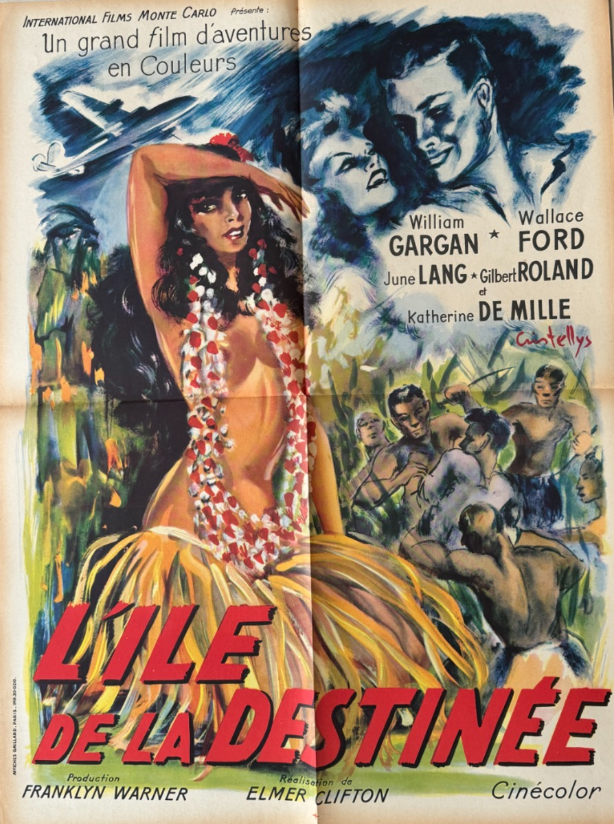 L'Ile de la destinée - affiche cinéma - 1939 - Cinéma authentique - Revue Vintage