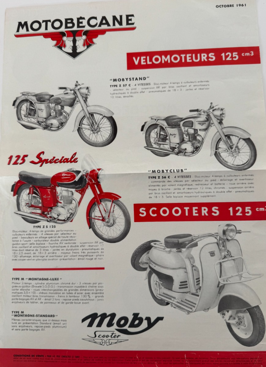 Pub Motobécane - Vélomoteurs - Scooter - 1961 - Moto authentique - Revue Vintage