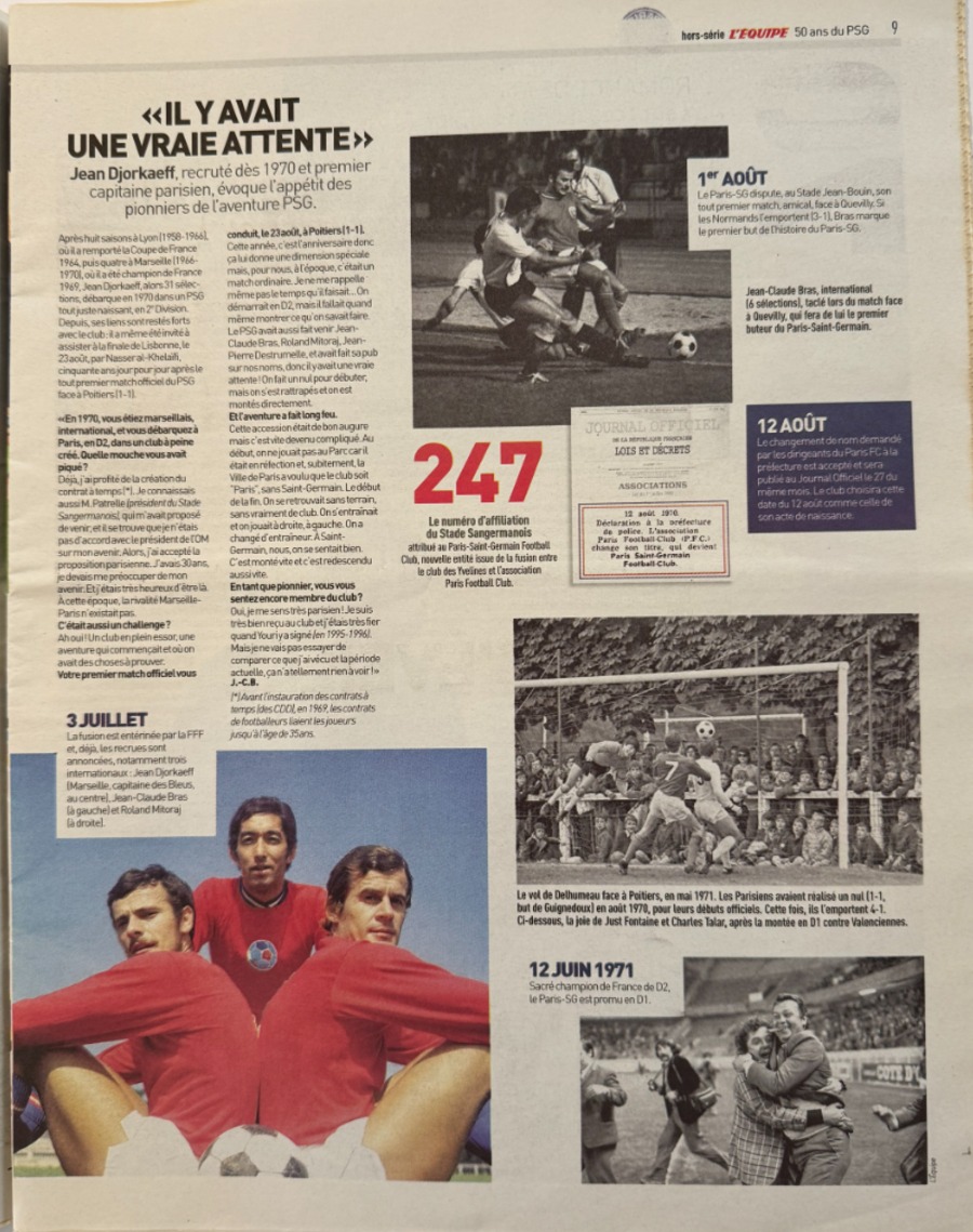 Journal L'Equipe - Ici Paris - Hors Série - 50 ans du PSG - - Football - 2020 Paris Saint Germain - Vue 2 - Journal L'Équipe
