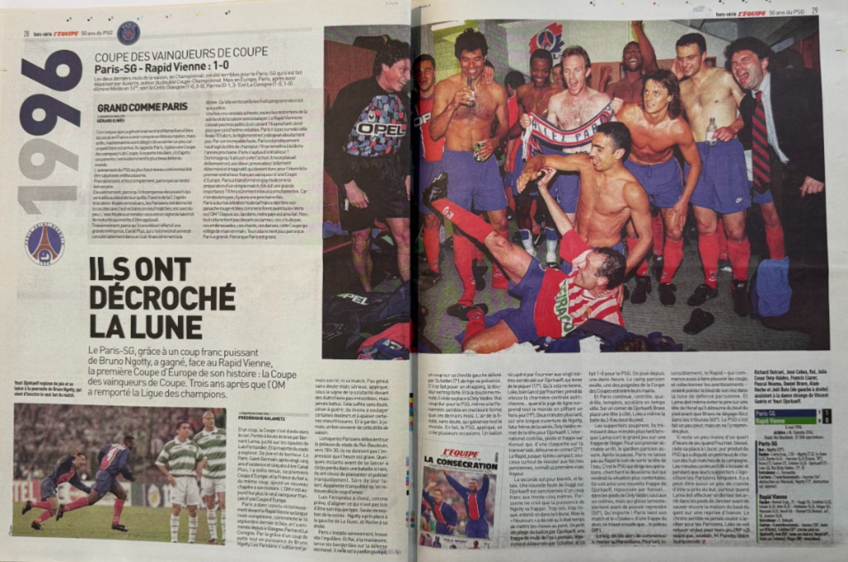 Journal L'Equipe - Ici Paris - Hors Série - 50 ans du PSG - - Football - 2020 Paris Saint Germain - Vue 8 - Journal L'Équipe