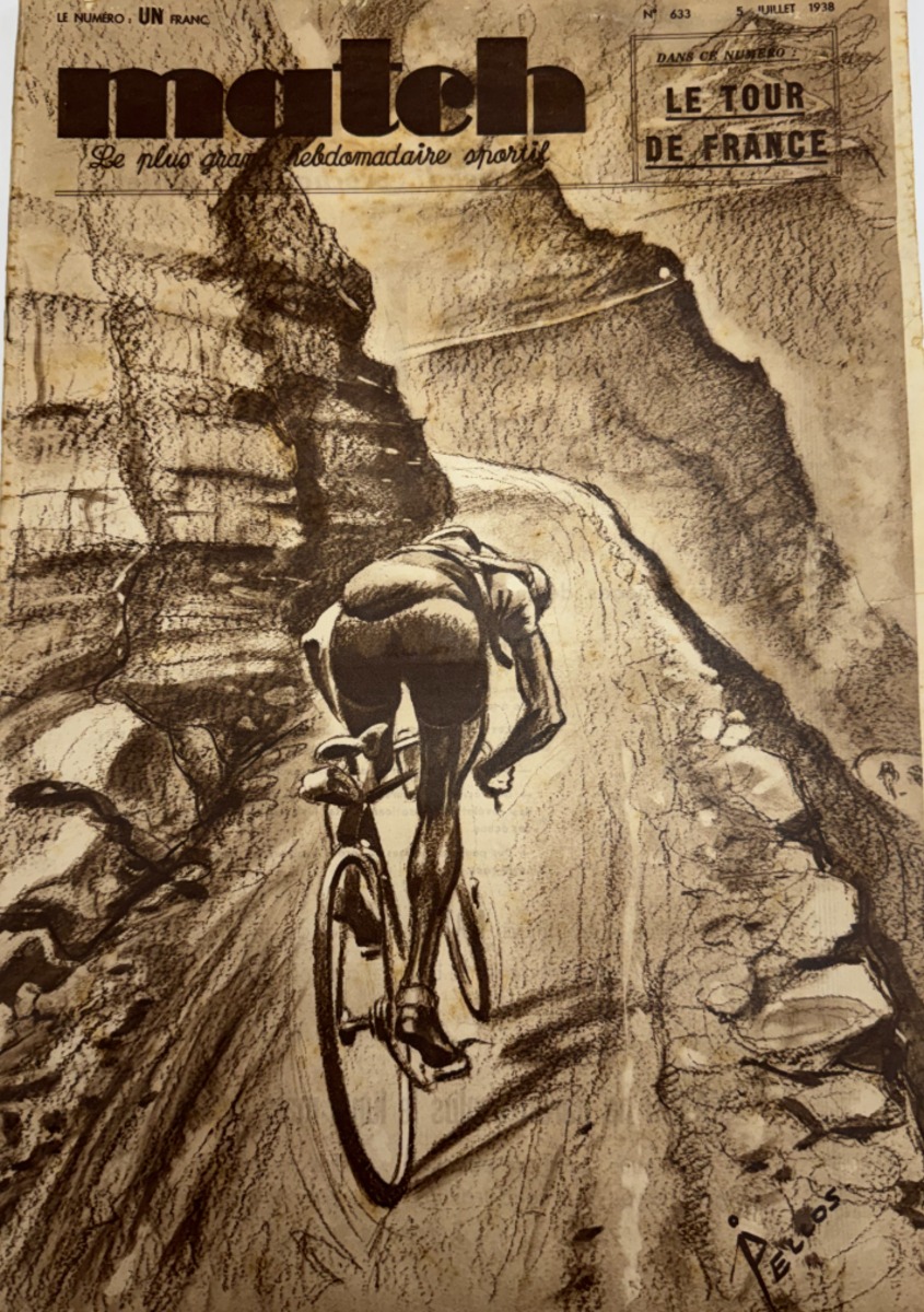 1938 Match l'intran Départ du Tour de France du 5 juillet 38 - Cyclisme authentique - Revue Vintage