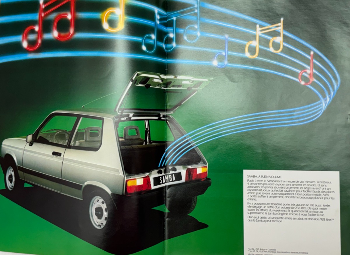 Catalogue Talbot Samba GL - LS - GLS - Rallye - Pininfarina cabriolet - Vue 5 - Auto