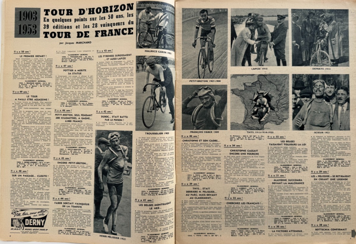 Miroir sprint 1953 - Tour de France 53 - Vainqueur Louison Bobet - Vue 3 - Cyclisme