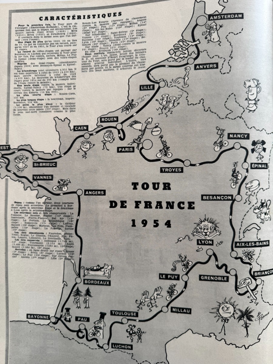 Miroir sprint 1954 -  Tour de France 54 - Vainqueur Louison Bobet - Vue 5 - Cyclisme