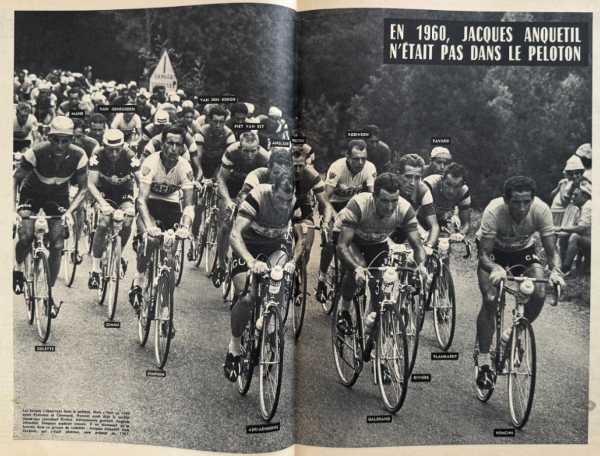 Miroir des sports 1961 - Tour de France 61 - Vainqueur Jacques Anquetil avec la carte du Tour - Vue 4 - Cyclisme