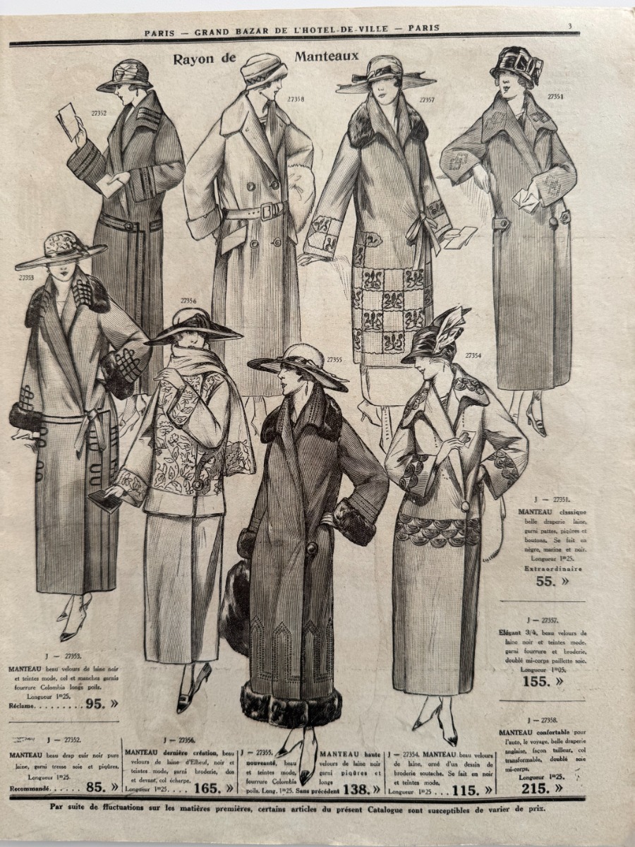 Catalogue Bazar de l'hôtel de ville - hiver 1924 - Vue 2 - Grands Magasins