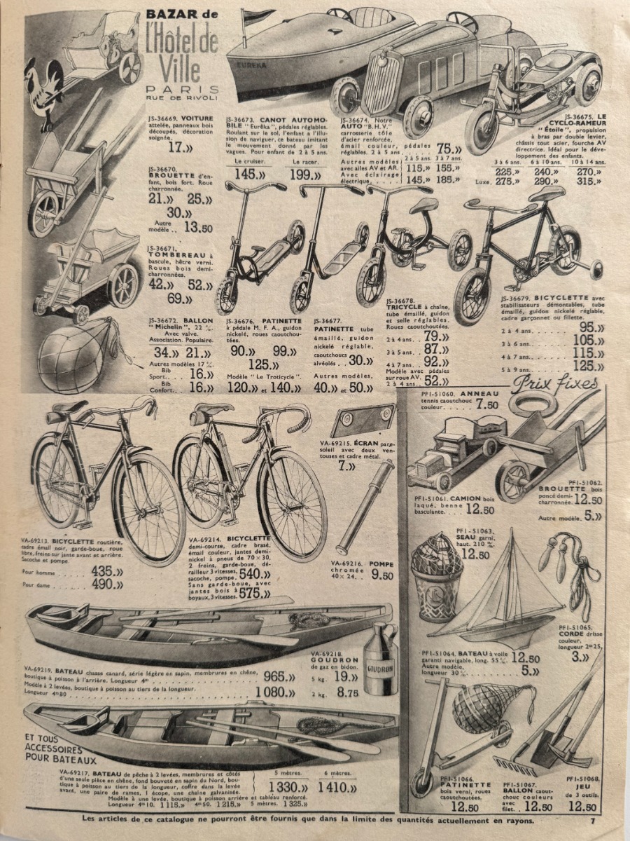 Catalogue Bazar de l'hôtel de ville - été campagne 1937 - jouets - Camping - Vue 4 - Grands Magasins