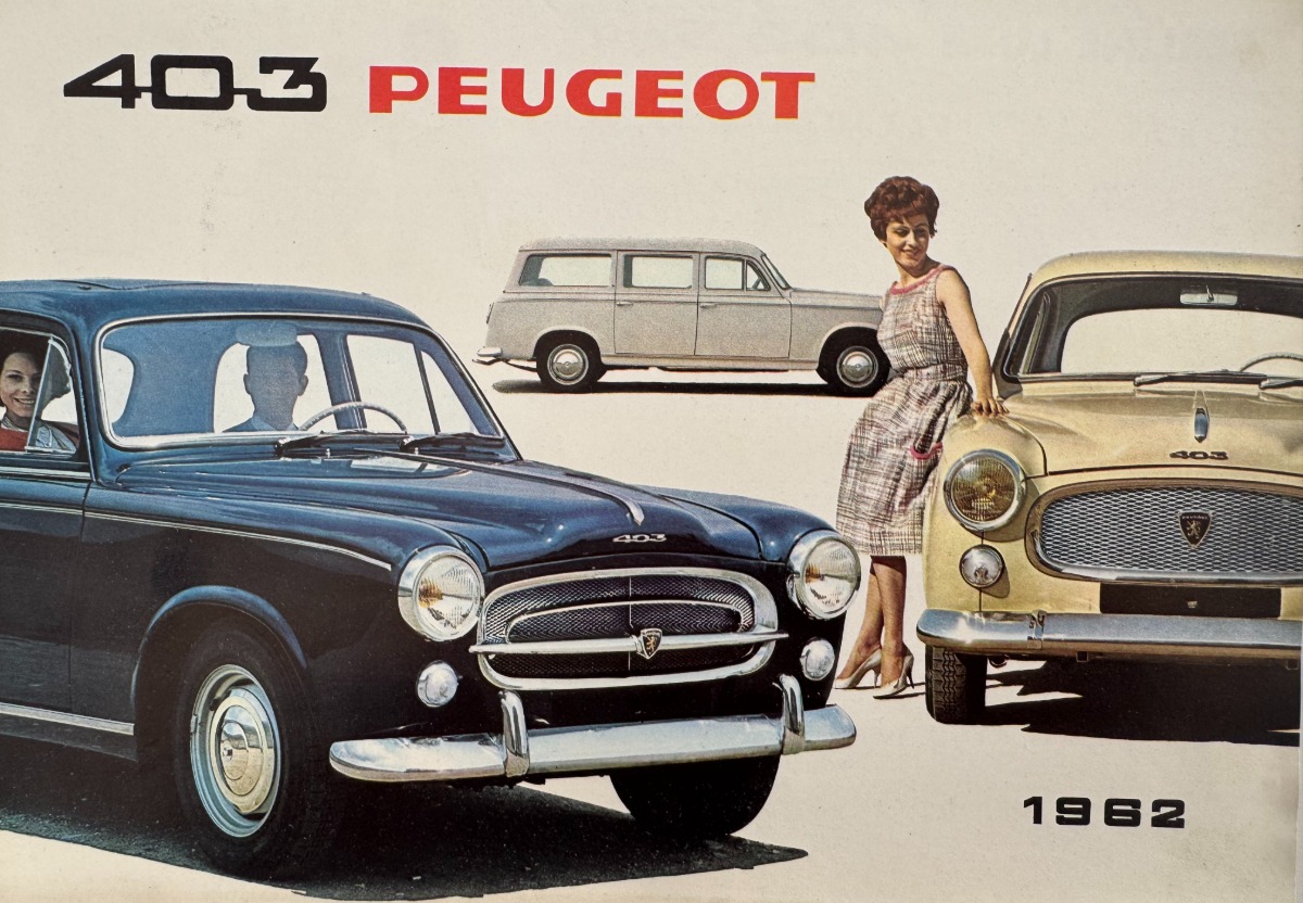 Catalogue Peugeot 403 année 1962 - Auto authentique - Revue Vintage