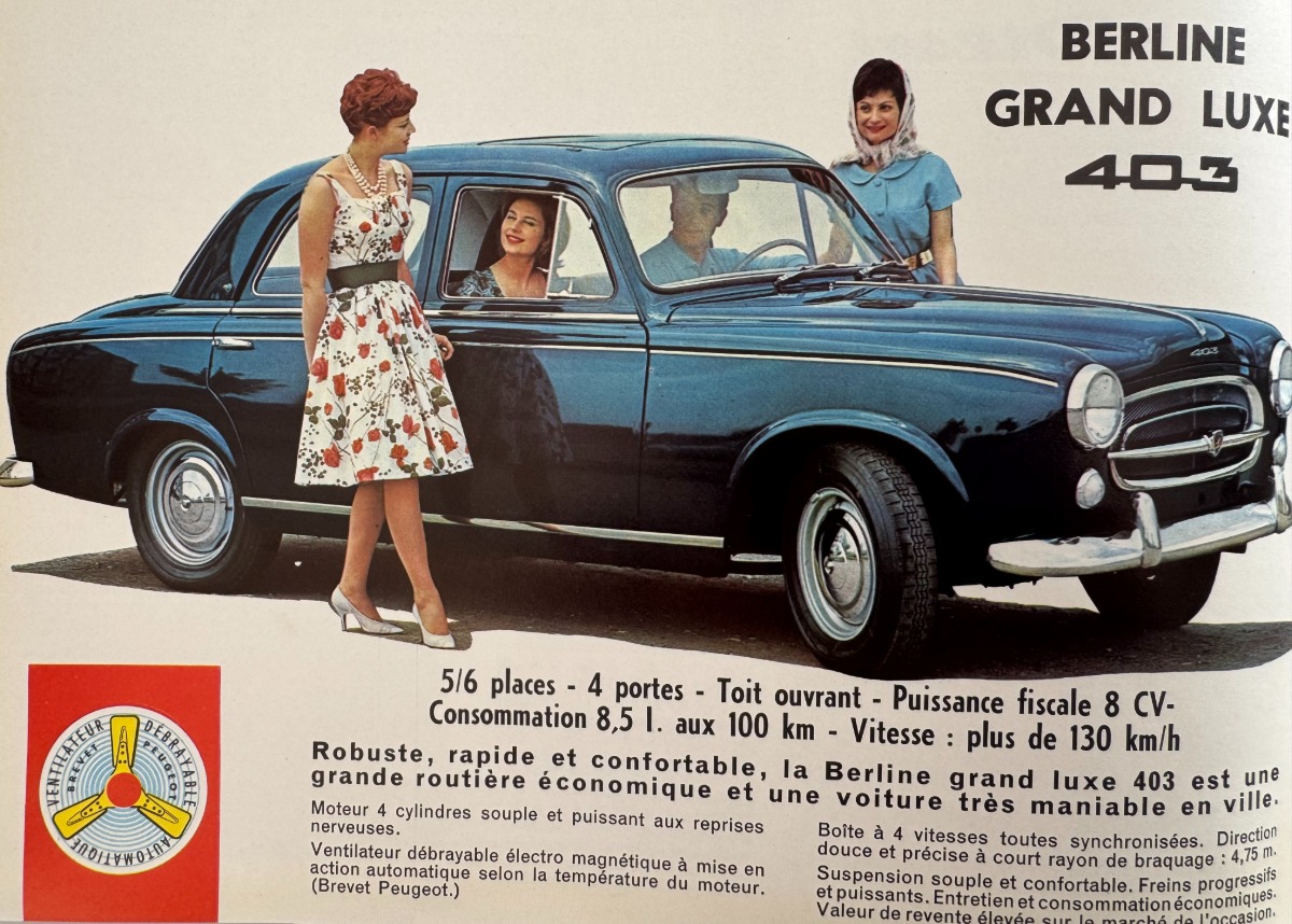 Catalogue Peugeot 403 année 1962 - Vue 3 - Auto