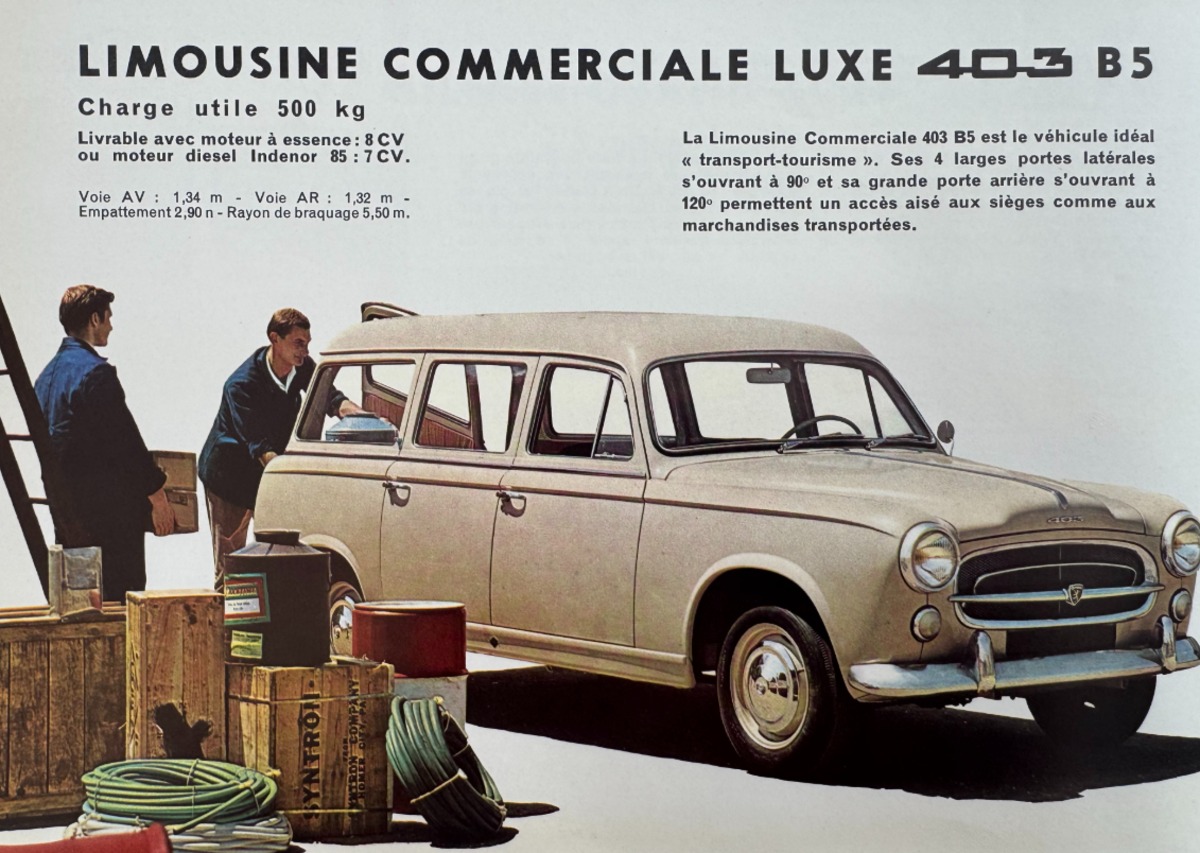 Catalogue Peugeot 403 année 1962 - Vue 5 - Auto