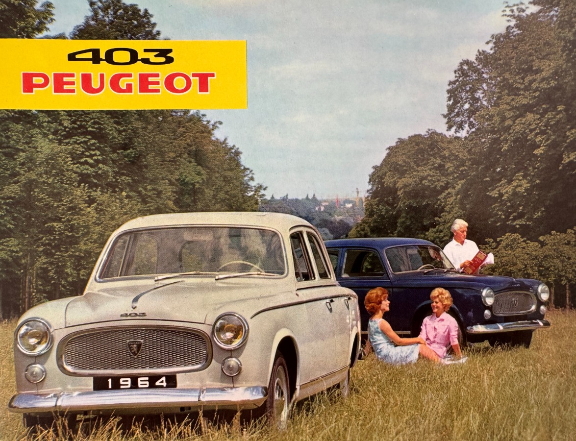 Catalogue Peugeot 403 année 1964 - Auto authentique - Revue Vintage