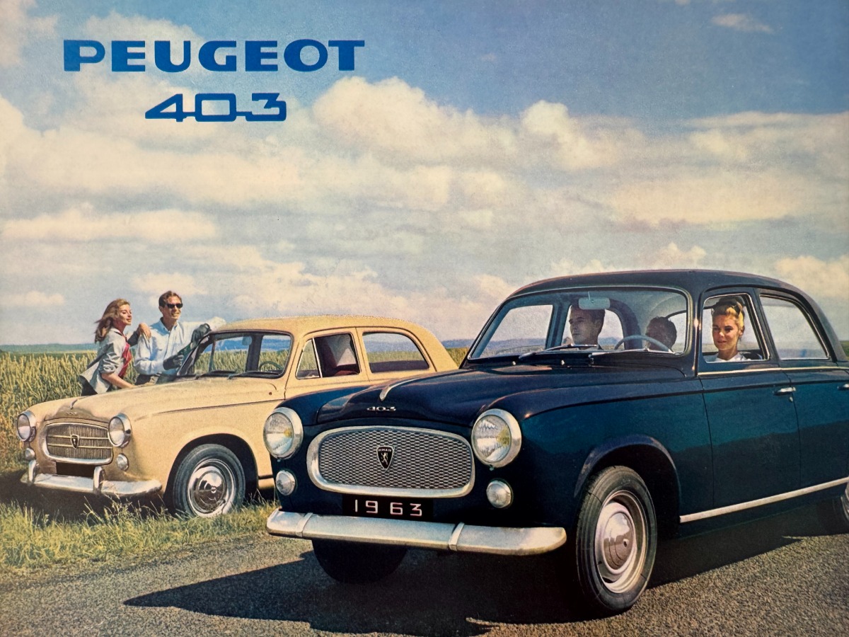 Catalogue Peugeot 403 année 1963 . - Auto authentique - Revue Vintage