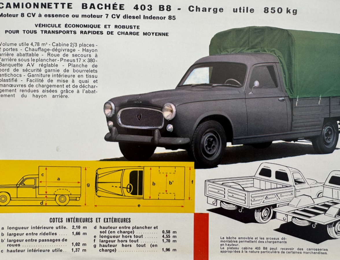 Catalogue Peugeot utilitaires année 1962 - Vue 3 - Auto