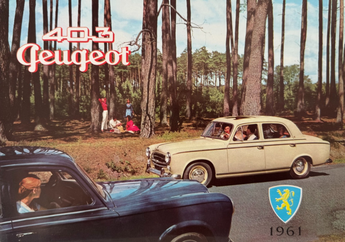Catalogue Peugeot 403 Berline - Grand Luxe - Cabriolet - année 1961 - Auto authentique - Revue Vintage