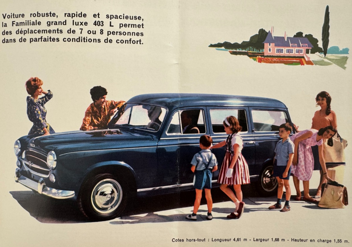 Catalogue Peugeot 403 Berline grand luxe - Cabriolet - année 1960 - Vue 2 - Auto