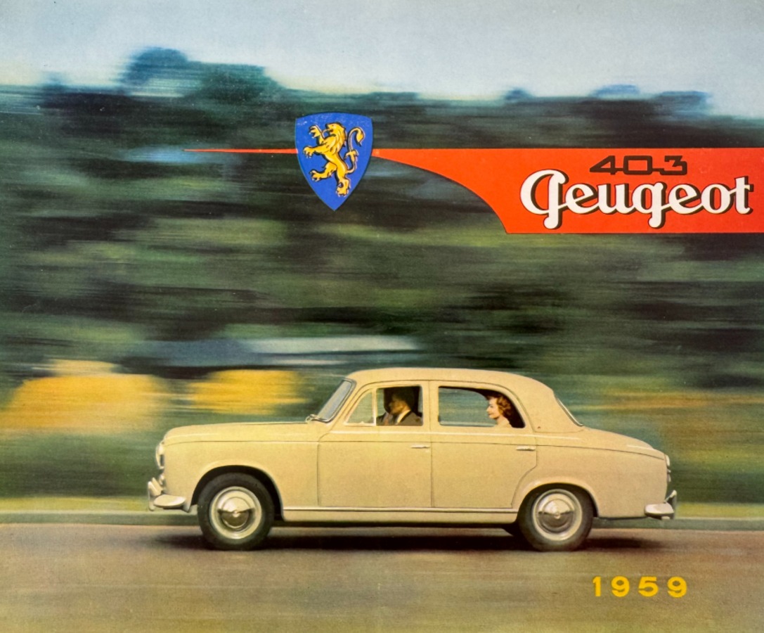 Catalogue Peugeot 403 Berline grand luxe - Cabriolet - année 1959 - Auto authentique - Revue Vintage
