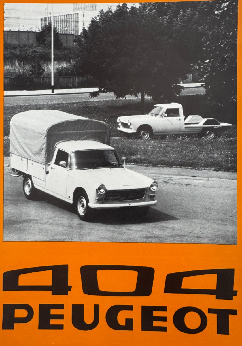 Catalogue Peugeot 404 utilitaire - année 1976 - Auto authentique - Revue Vintage