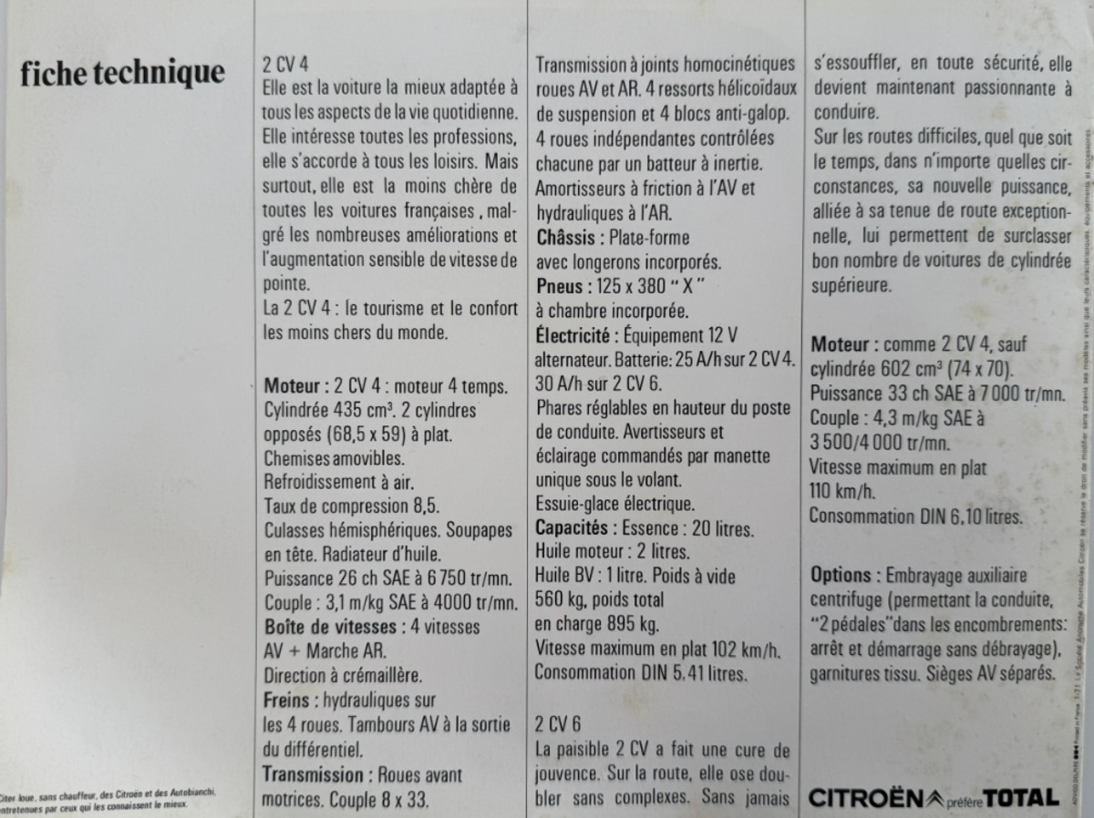 Catalogue Citroën 2 CV4 et 2 CV6 - Vue 3 - Auto