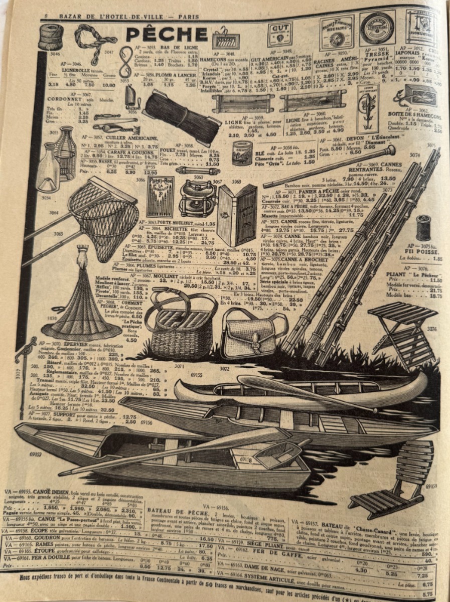 Catalogue Bazar de l'hôtel de ville -Mer et campagne - 1928 - Camping - Jouets - Pêche - Vue 5 - Grands Magasins