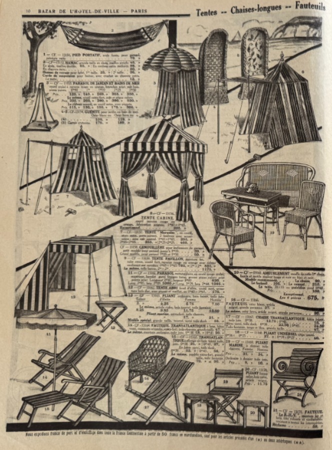 Catalogue Bazar de l'hôtel de ville -Mer et campagne - 1928 - Camping - Jouets - Pêche - Vue 6 - Grands Magasins