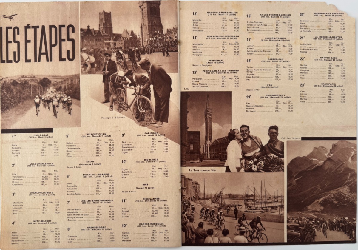 Programme du Tour de France 1934 - édition Paris soir - Vue 2 - Cyclisme