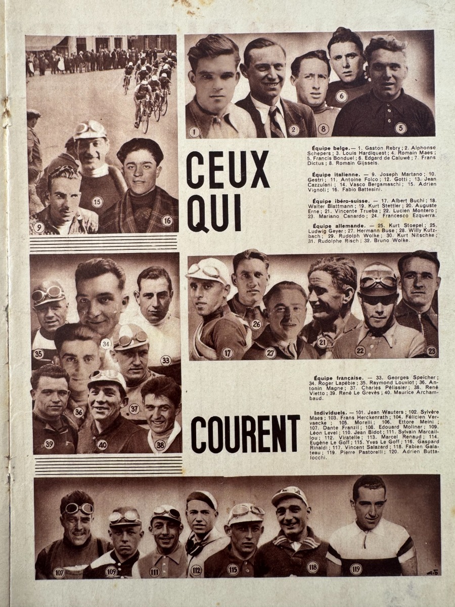 Programme du Tour de France 1934 - édition Paris soir - Vue 4 - Cyclisme