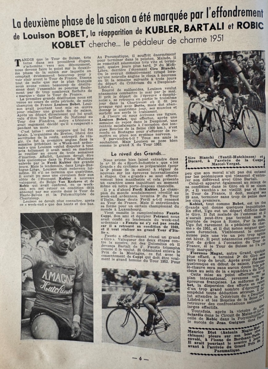 Programme du Tour de France 1952 - - Vue 3 - Cyclisme