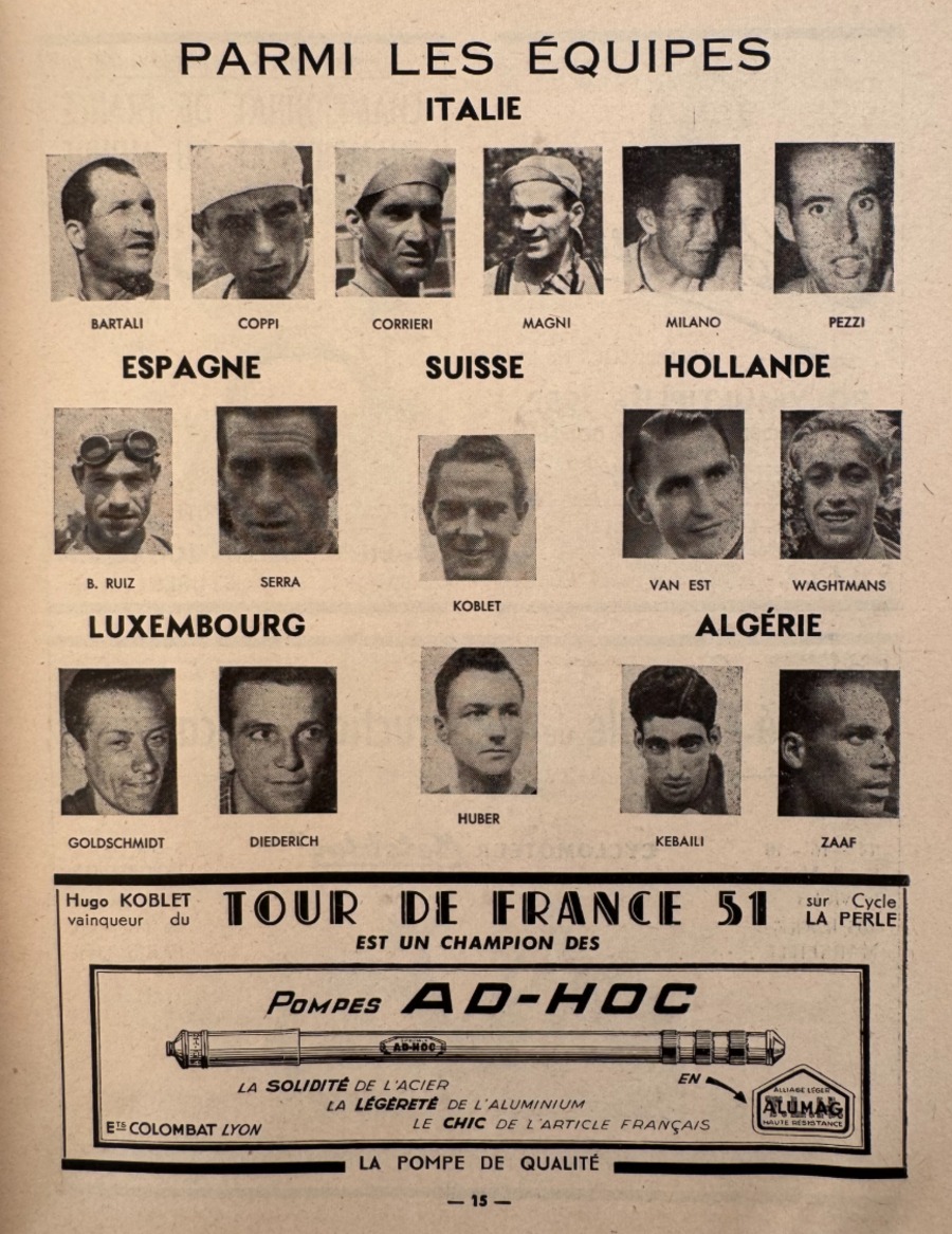 Programme du Tour de France 1952 - - Vue 4 - Cyclisme